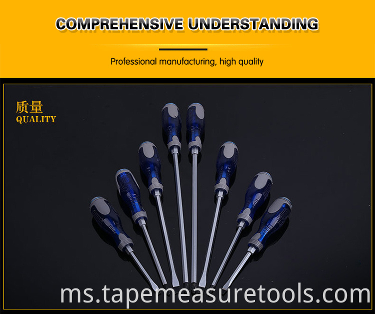 Pemutar skru pelbagai fungsi Phillips Chrome vanadium steel slotted magnetic screwdriver Factory direct screwdriver